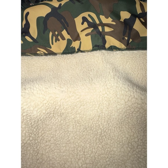 AAPE by A Bathing Ape Sherpa Fleece Vest Camo Trim Full Zip Men's Small - Picture 6 of 12